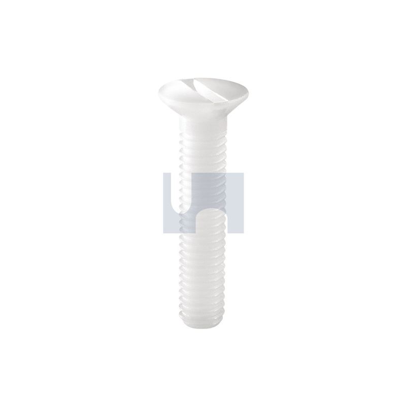 Machine Screw Countersunk Head Slotted Nylon Pln M10x40mm - 10X40MNYCMT ...