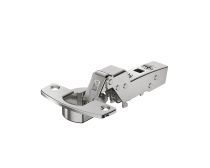 Sensys 110&infin; hinge with integrated silent system, nickel plated, inset, TH-drilling pattern 52 x 5.5 mm, for screwing on