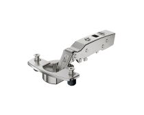 Sensys 110&infin; hinge with integrated silent system, nickel plated, overlay, TH-drilling pattern 52 x 5.5 mm, with expanding sockets