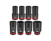 Milwaukee Shockwave 3/4" Drive 8PC Metric Deep 6 Point Impact Socket Set
