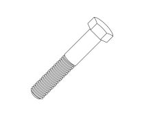 Hex Head Bolt GR 8 AS2465 Plain UNF 7/16 x 2.1/4"