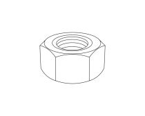 Hex Lock Nut Nylon Insert Stainless Steel Gr316 UNF 1/4"