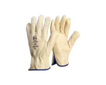 Rigger Leather Gloves Beige Beaver Large