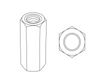Threaded Rod Couplers Hex Lo-Tensile Zinc Plated BSW