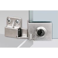 Glass door hinge ET 5150, nickel plated, matt