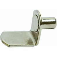 Shelf support, steel, 1/4" - 6.35mm diameter hole, nickel plated, bag of 500