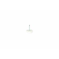 Glide tack, nail-on, round, 16mm diameter, 6mm thick, black - box of 1,000