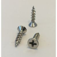 Particle board screw, full thread (countersunk), Phillips, 3.5 x 16mm, incl. driver bit, nickel plated, box of 1000