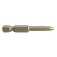 Screw driver bit, Phillips head, point size 1, 50mm, 1/4" shank, each