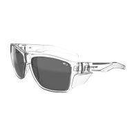 Scope Ace Safety Glasses, Clear Frame, Smoke Lens (1000_CS)