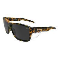 Scope Ace Safety Glasses Polarised, Brown Tortoiseshell Frame, Smoke Lens (1000P_TOS)