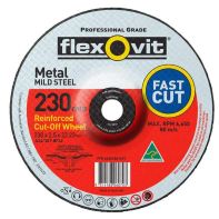 Metal Cut Off Disc FH38 Flexovit 66252841574 230x2.5x22.23mm