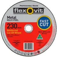 Metal Cut Off Disc FH38 Flexovit 66252841576 230x2.5x22.23mm