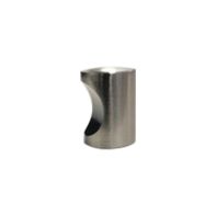 N ~ Knob "Tacca" Cylinder, 15mm dia, 22mm high, brushed nickel, ea