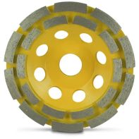 FLEXOVIT 125MM DIAMOND DOUBLE ROW CUP GRINDING WHEEL 