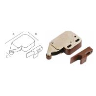 Mini latch 5569, white nickel-plated, each