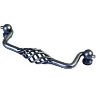 Handle "Cage" Wire Swivel Bail 128mm c/c Gloss Black