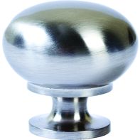 Knob "Beckett", convex, brushed nickel
