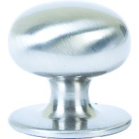 Knob "Tours", round, brushed nickel