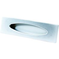 Handle "Udine" Recessed Flush Pull 128mm x 37mm 96mm c/c Matt Chrome (no holes)