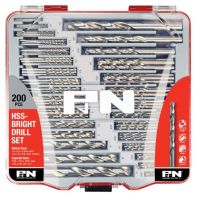 165399200 Drill Jobber Set Hss Bright Met/Imp 200Pc P&N
