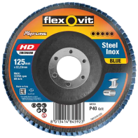 Flexoit 78072761220 125x22mm Z40 FLEXOVIT FLAP DISC - MEGA-LINE BLUE HD R860 (BLUE)