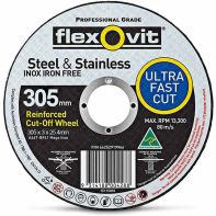 Low Speed Cut Off Disc AS36SB Flexovit 66252841615 305x3.0x25.4mm