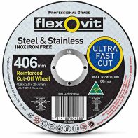 Low Speed Cut Off Disc AS36SB Flexovit 66252841618 406x3.0x25.4mm