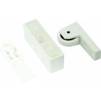 CATCH SUPPORT FOR BI-FOLD DOORS.TOP MOUNT.WHITE (THREE PCE. SET)