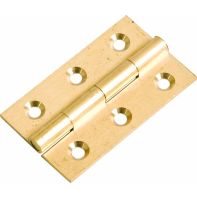 BUTT HINGE.SOLID BRASS. 25MM.POLISHED BRASS LACQRD.