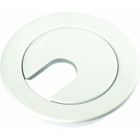 Cable Entry Cap. Alum. 60mm Dia. Hole. 74.5mm. 2 pc. Satin Aluminium
