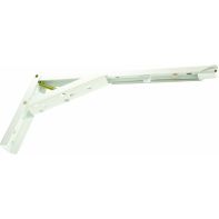 Shelf bracket, fold down, steel, white