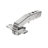 Sensys 95∞ angle hinge W90 with integrated silent system, nickel plated, inset, TS-drilling pattern 48 x 6 mm, for screwing on