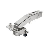 Sensys 95∞ angle hinge W90 with integrated silent system, nickel plated, inset, TH-drilling pattern 52 x 5.5 mm, with expanding sockets