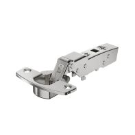 Sensys 110∞ hinge without integrated silent system, nickel plated, half overlay, TH-drilling pattern 52 x 5.5 mm, for screwing on