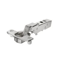 Sensys 110∞ hinge with integrated silent system, nickel plated, half overlay, TH-drilling pattern 52 x 5.5 mm, Flash fast assembly
