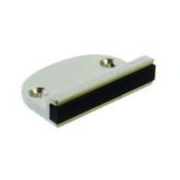 Glass Double Door Stop Plate Chrome