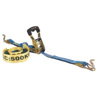 Beaver Ratchet Tie Down Assy c/w Hook & Keeper LC 500kg 25mm x 5m