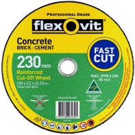 Masonry Cut Off Disc FH64 Flexovit 66252841655 230x3.2x22.2mm