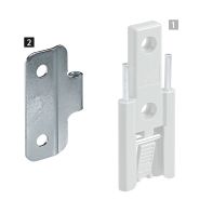 WingLine L Centre hinge, fast assembly for screwing on, Hinge component 2, nickel plated