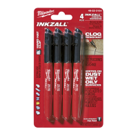 Milwaukee Inkzall Black Fine Point Marker (Pack 4)