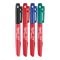 Milwaukee Inkzall Coloured Fine Point Marker (Pack 4)