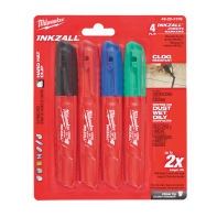 Chisel Tip Inkzall Marker Coloured Milwaukee 48223109 (Pack 4)