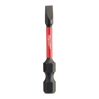 Slotted Power Bit Shockwave Milwaukee 3/16"50mm