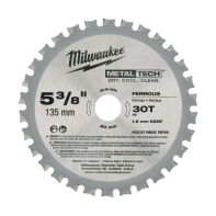 Milwaukee Metal Saw Blade 135mm (5-3/8") 30T Ferrous Metals