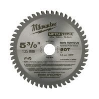 Milwaukee Metal Saw Blade 135mm (5-3/8") 50T Non-Ferrous Metals