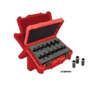 1/4" Metric Deep Impact Socket Set Shockwave Milwaukee (12 Piece)