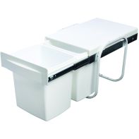 Waste Bin Twin KRB06 2x15L Metal Frame White