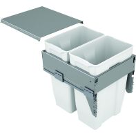 SIGE twin bin waste organiser, 450mm cabinet width, 70l capacity (2 x 35l, Art. 571)