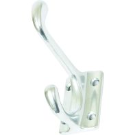 Hat & Coat Hook. Satin Chrome
